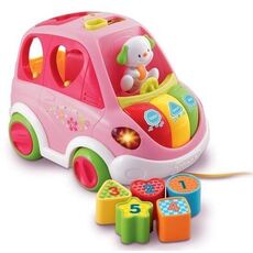 מכונית סידור צורות בעברית - בנות Vtech