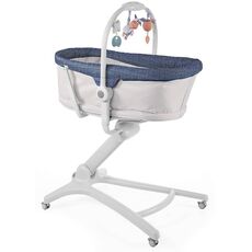 עריסה משולבת עם טרמפולינה וכיסא האכלה Baby Hug 4 In 1 - אפור/ג"ינס Spectrum צ"יקו