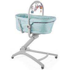 עריסה משולבת עם טרמפולינה וכיסא האכלה Baby Hug 4 In 1 - טורקיז Aquarelle צ"יקו