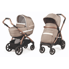 סט עגלה תינוק בוק פלוס עלית פרימיום Elite Premium 2021 - ורוד/זהב Mon Amour פג פרגו