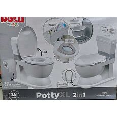 סיר גמילה אסלה XL עם קולות הורדת מים ומתקן לנייר טואלט 2ב1 - Dolu Toys