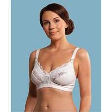 חזיית הנקה מסדרת התחרה - Lace Drop Cup Nursing Bra - לבן Carriwell