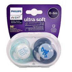 זוג מוצצים 0-6 AVENT ULTRA SOFT אוונט