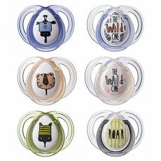 זוג מוצץ איורי חיות 0-6 הכי טבעי Tommee tippee