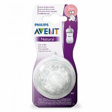 זוג פטמות לבקבוק נטורל זרימה מהירה 3M+ Avent