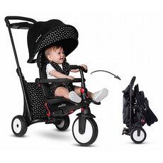 תלת אופן מתקפל סופר קומפקטי  סמארטפולד STR5 Smartfold דגם 2023 - שחור/לבן סמארט טרייק