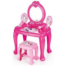 סט שולחן איפור עם שרפרף, מראה ו 15 אביזרי משחק Dolu Toys