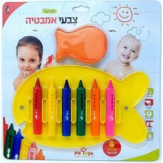 סט צבעים מחיקים לאמבטיה עם מתקן וספוג מחיקה פיט טויז