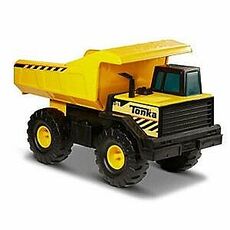 משאית עפר צהובה גדולה ממתכת tonka
