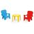 שולחן + 2 כסאות נח עם משענת מפלסטיק לילדים Dolu Toys