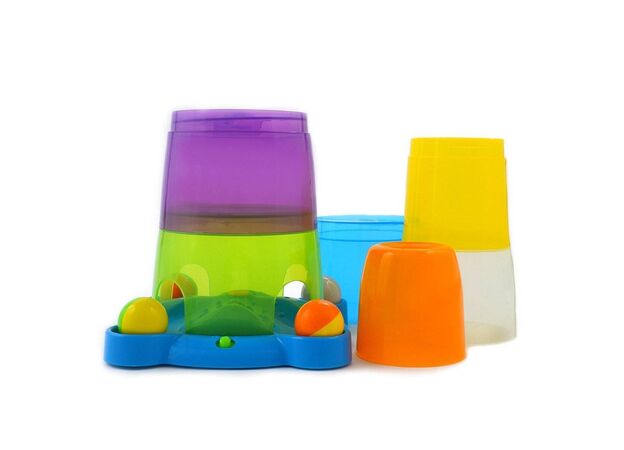 מגדל כוסות 2 ב 1 עם מסלול כדורים Winfun