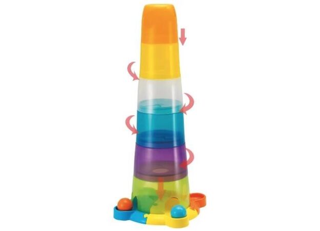 מגדל כוסות 2 ב 1 עם מסלול כדורים Winfun