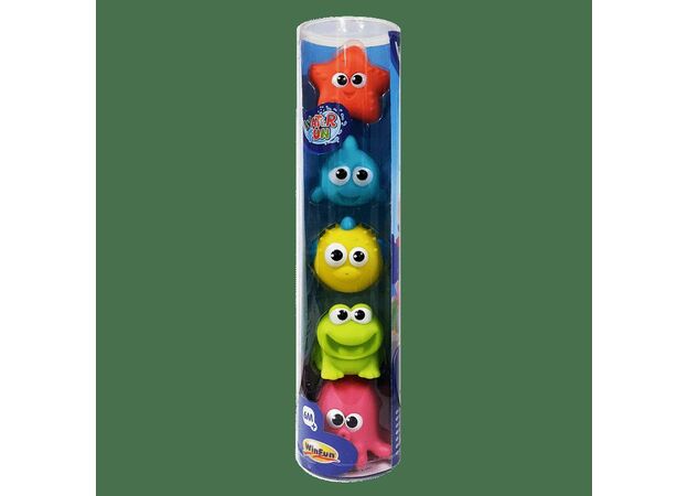סט 5 חיות משחק מגומי לאמבטיה - יצורי ים Winfun