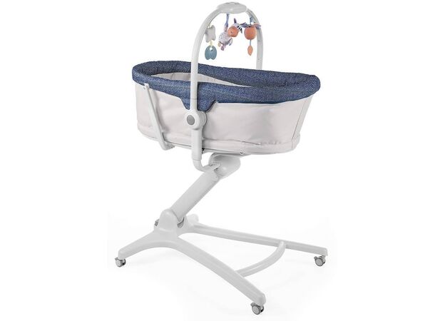 עריסה משולבת עם טרמפולינה וכיסא האכלה Baby Hug 4 In 1 - אפור/ג"ינס Spectrum צ"יקו
