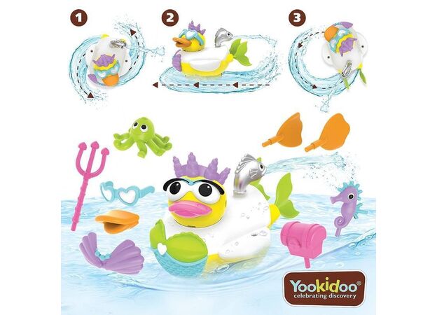 צעצוע אמבט ברווז סילון מים בת הים Jet Duck Mermaid יוקידו