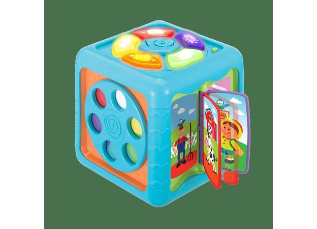 קוביית גילוי ופעילות מנגנת ומאירה Side-to-Side מבית Winfun