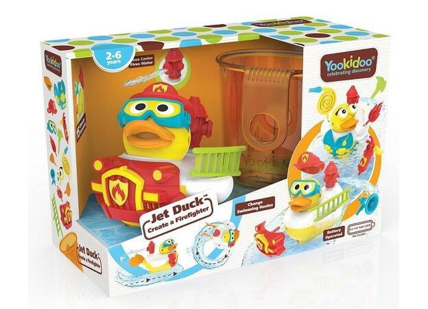 צעצוע אמבט ברווז סילון מים כבאי Jet Duck Firefighter יוקידו