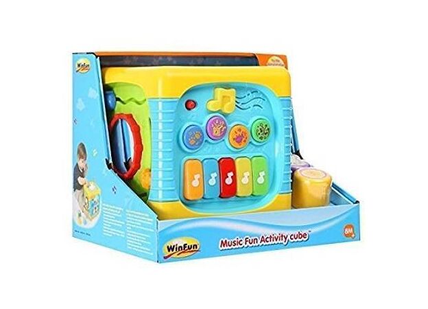 קוביית פעילות מוזיקאלית עם משחק התאם צורה Winfun