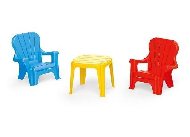 שולחן + 2 כסאות נח עם משענת מפלסטיק לילדים Dolu Toys