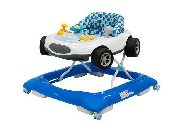 הליכון מוסיקלי Race Car כחול - לבן