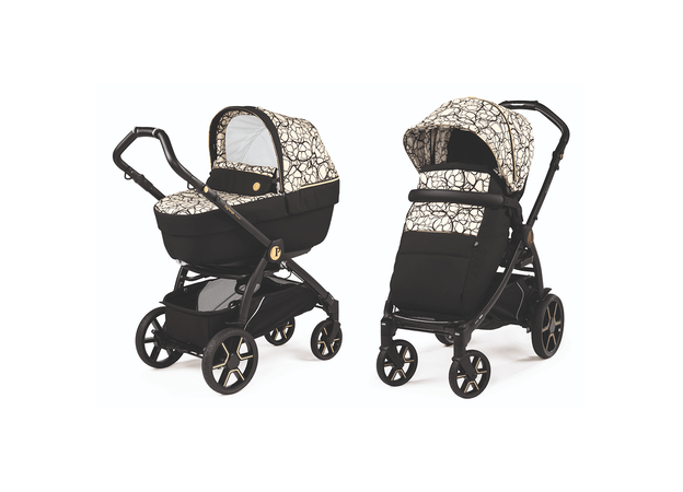 עגלה תינוק בוק פלוס עלית פרימיום Elite Premium 2021 - שחור/זהב Graphic Gold פג פרגו