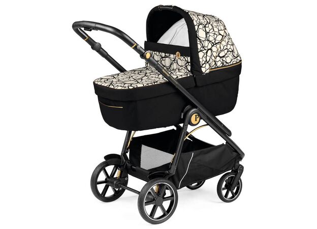 עגלה תינוק ולוצה Veloce 2024   1 הכוללת מנגנון קיפול ביד אחת - שחור/זהב Graphic Gold פג פרגו