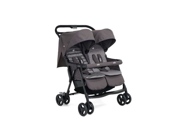 עגלת תאומים/אחים קלה במיוחד Aire Twin אייר טווין - Dark Pewter אפור גואי
