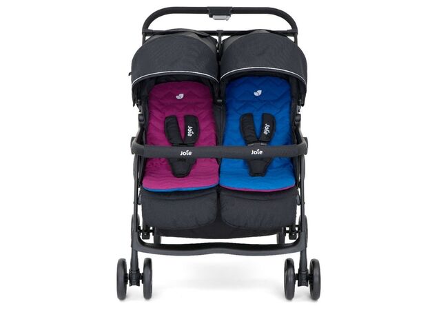 עגלת תאומים/אחים קלה במיוחד Aire Twin אייר טווין - Rosy and Sea כחול/ורוד  גואי