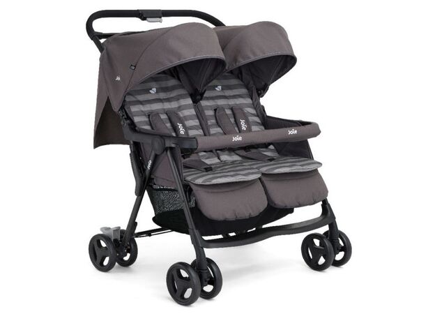 עגלת תאומים/אחים קלה במיוחד Aire Twin אייר טווין - Dark Pewter אפור גואי