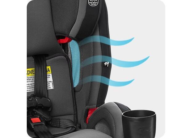 כסא בטיחות משולב בוסטר צר במיוחד SlimFit3 LX - אפור/כחול Stanford גרקו
