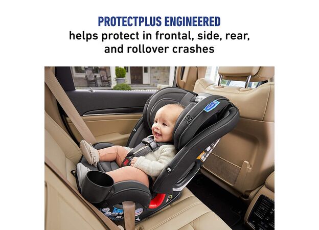 כסא בטיחות משולב בוסטר צר במיוחד SlimFit3 LX - אפור/כחול Stanford גרקו