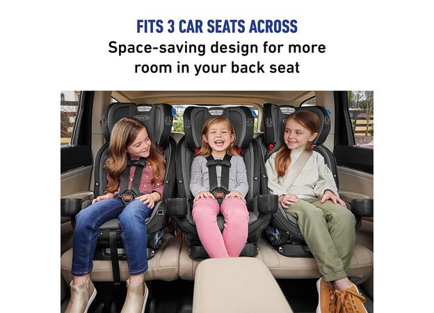 כסא בטיחות משולב בוסטר צר במיוחד SlimFit3 LX - אפור/כחול Stanford גרקו