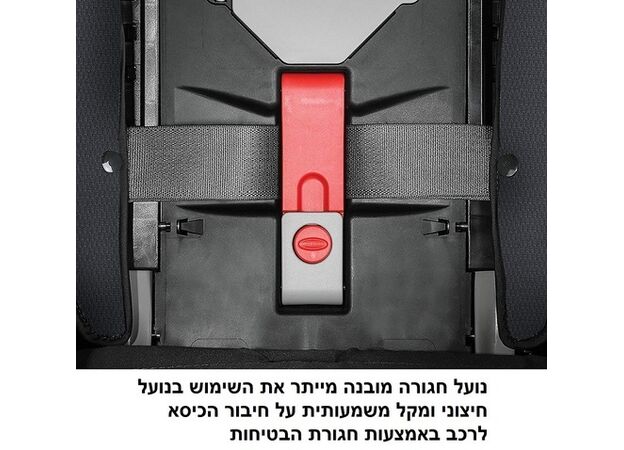 כיסא בטיחות משולב בוסטר 4 אבר  4Ever DLX - שחור/אפור Zagg גרקו
