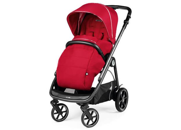 עגלה תינוק ולוצה Veloce 2024.1 הכוללת מנגנון קיפול ביד אחת - אדום Red Shine פג פרגו