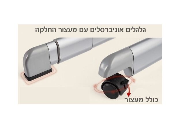 עריסת תינוק מתקפלת שהופכת ללול משי פלוס עם מצבי גובה, דופן נפתחת ומזרון נושם - אפור כהה Queenix