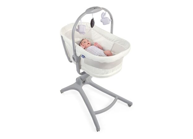 עריסה משולבת עם טרמפולינה וכיסא האכלה Baby Hug 4 In 1 אייר - אפור כהה Dark Grey ציקו