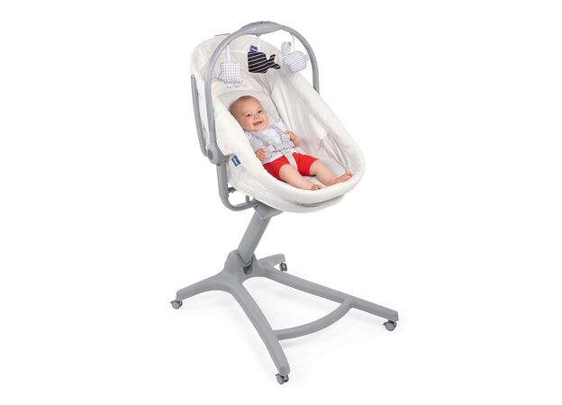 עריסה משולבת עם טרמפולינה וכיסא האכלה Baby Hug 4 In 1 אייר - אפור כהה Dark Grey ציקו