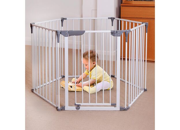 F849 - שער בטיחות מודולארי 3 ב 1 הופך גם ללול משחק Dreambaby