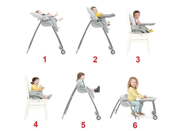 כיסא אוכל מולטיפלי 6 ב 1 multiply רב מצבי - צבע Cosy Spaces גואי
