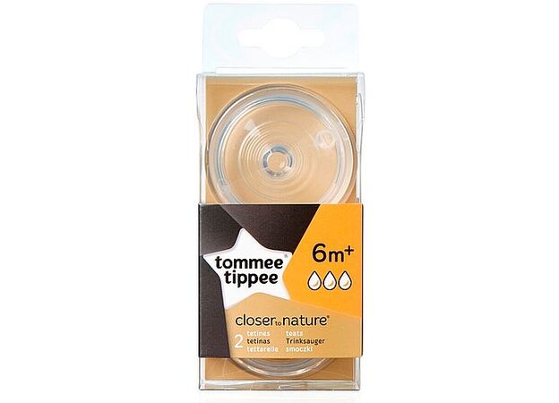פטמות 6+ הכי טבעי Tommee tippee