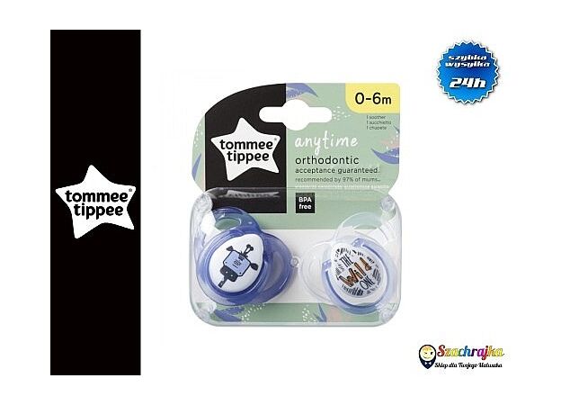זוג מוצץ איורי חיות 0-6 הכי טבעי Tommee tippee