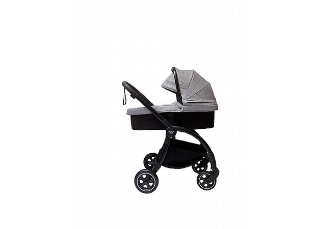 עגלה משולבת בייבי בוס בוב - קט baby-boss bobcat 2 שלד ניקל בד אפור