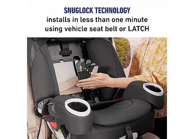 כיסא בטיחות משולב בוסטר 4 אבר סנאגלוק 4Ever DLX Snuglock - שחור Tomlin גרקו