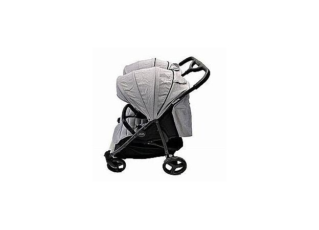 עגלת תאומים דובלו מבית אינפנטי צבע אפור INFANTI DOBLO
