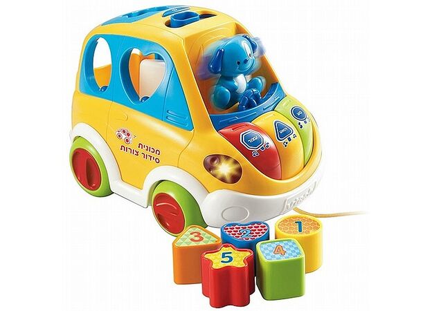 מכונית סידור צורות בעברית - Vtech