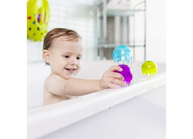JELLIES צעצועי אמבט בצורת 9 מדוזות צבעוניות נדבקות Boon