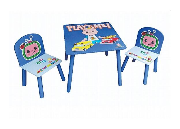 סט שולחן+2 כסאות מעץ מצוייר קוקומלון