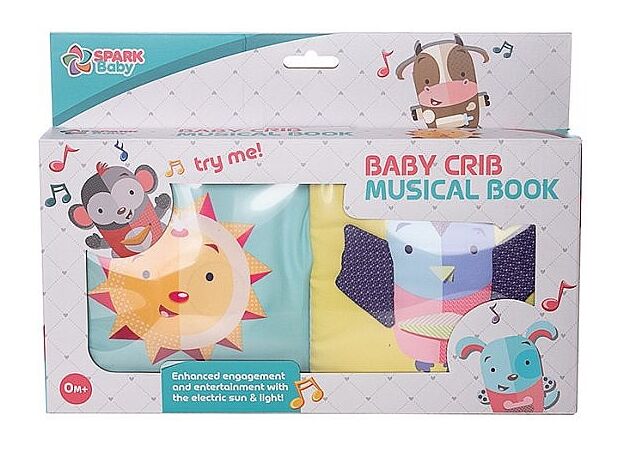 ספר בד אינטראקטיבי דו צדדי לתינוק – ספרק טויס SPARK TOYS