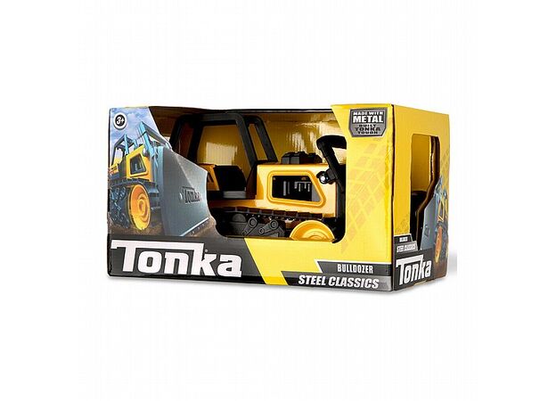 דחפור פלדה קלאסי T צהוב - tonka