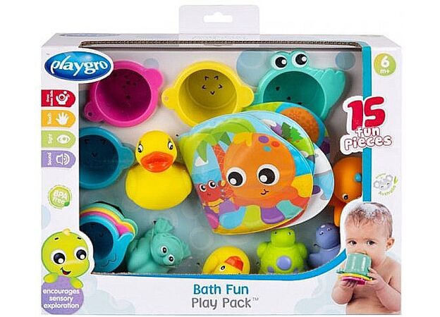 מארז מתנה לאמבטיה 15 חלקים מבית Playgro